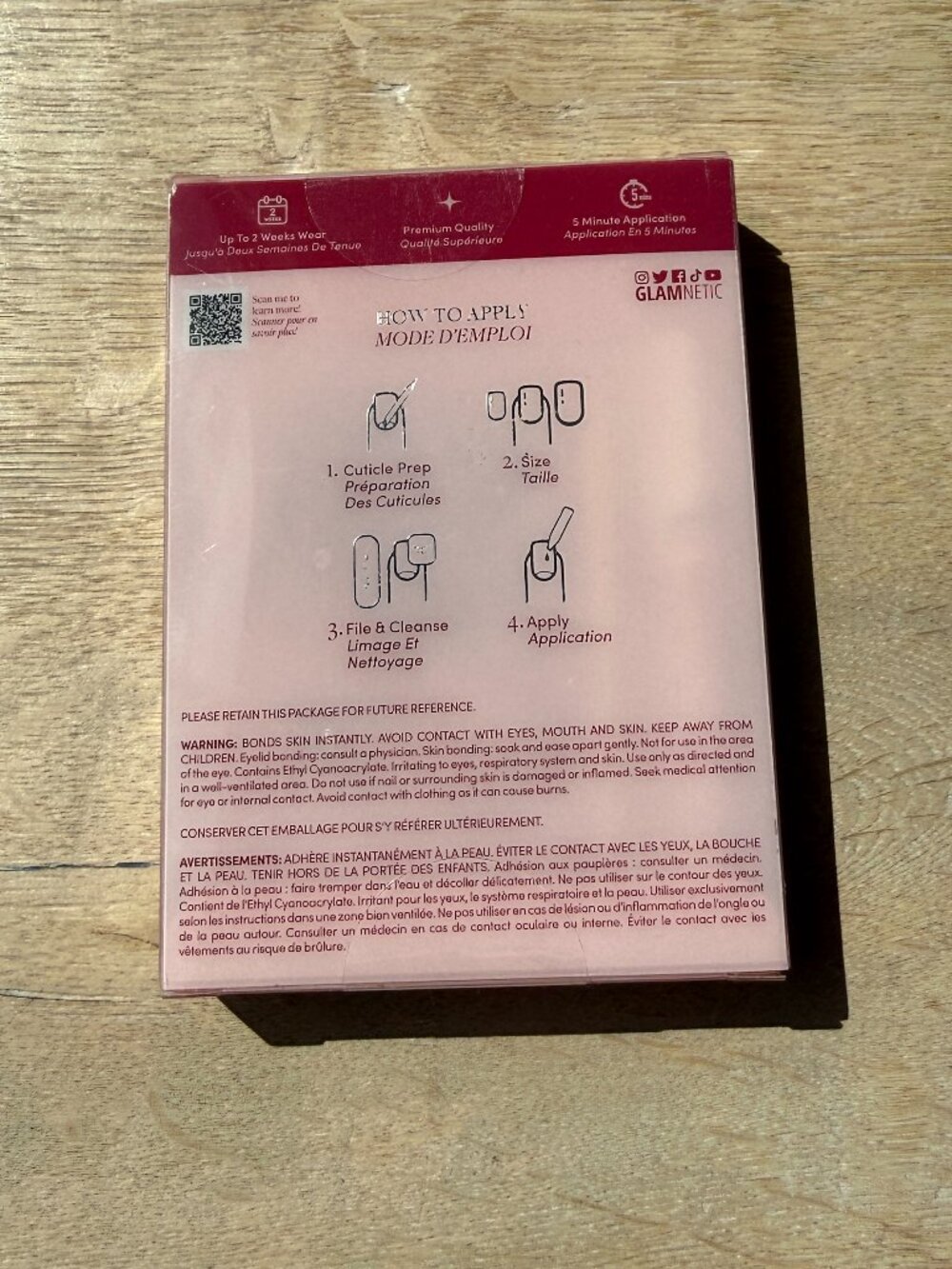 Glamnetic Press-On Nails Medium Oval New In Box - Picture 2 of 2